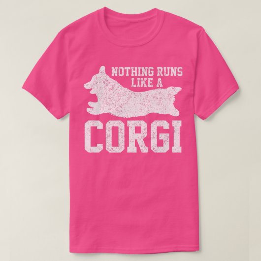 コルギ走、おもしろい犬、Wと同じもの男性へではない Tシャツ (デザイン正面)