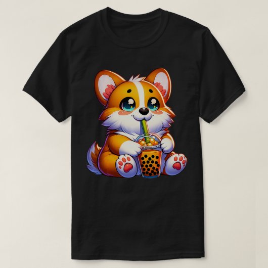 コルギ飲みボバ Tシャツ (デザイン正面)