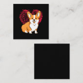 コルギ·ハート·ラブ·ギフト·コルギ·バレンタイン·デー スクエア名刺 (正面/裏面)