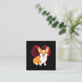 コルギ·ハート·ラブ·ギフト·コルギ·バレンタイン·デー スクエア名刺 (スタンド正面)