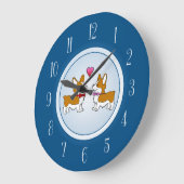 コルギ・ラブ ラージ壁時計 (傾斜)