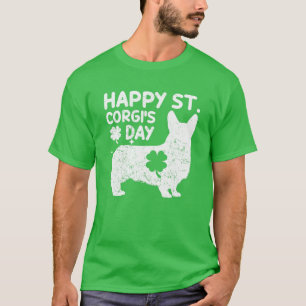 コルギSt patricksの日ラッキーママドッグママ Tシャツ