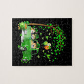 コルギSt patricks dayグリーントラックが木の下 ジグソーパズル (横)