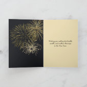 コルクが飛び出す新年のシャンパン シーズンカード (内部)