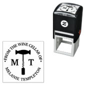 コルクくじ「ワインセラーから」名前2イニシャル セルフインキングスタンプ (インサイチュ)