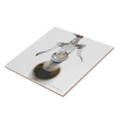 コルクせん抜きが付いているワイン・ボトル タイル (側面)