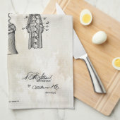 コルクせん抜きのパテントのプリント1883年のタオル キッチンタオル (四つ折り)