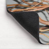 コルクせん抜きのヤナギ、歪んだ枝写真 マウスパッド (コーナー)