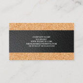 コルクとレザーのトリムアクセント 名刺 (裏面)