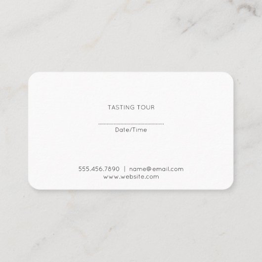 コルクねじと大理石 | Somelier 名刺 (裏面)