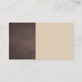 コルクねじアイコン |茶色のテクスチャのレザーの背景 名刺 (裏面)