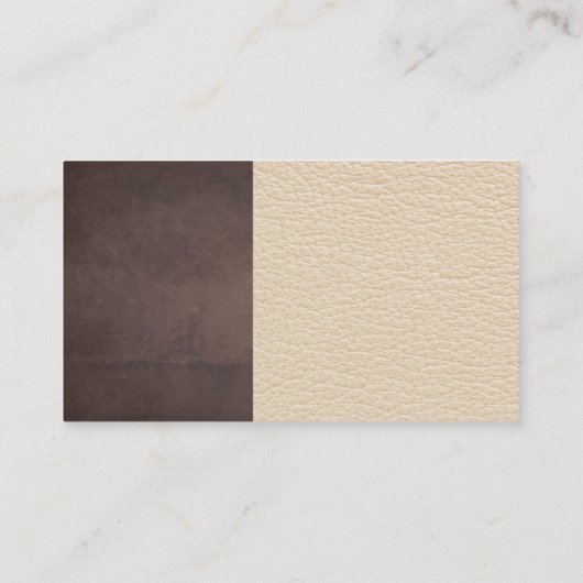 コルクねじアイコン |茶色のテクスチャのレザーの背景 名刺 (裏面)