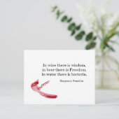 コルクねじワインおよびビール引用文の郵便はがき ポストカード (スタンド正面)