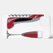 コルクねじ赤いスティレットとシャンパーニュiPadケース Case-Mate iPhoneケース (裏面 (横))