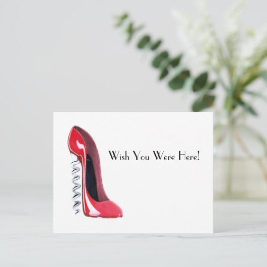 コルクねじ靴 ポストカード (スタンド正面)