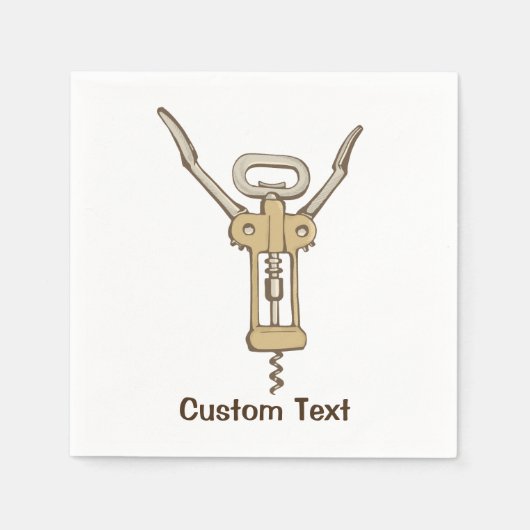 コルクねじ スタンダードカクテルナプキン (正面)