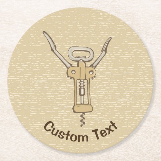 コルクねじ ラウンドペーパーコースター (正面)