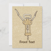 コルクねじ 招待状 (正面)