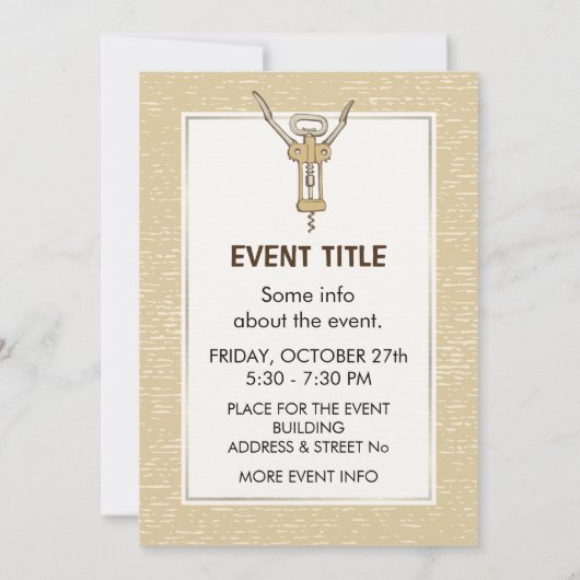 コルクねじ 招待状 (裏面)