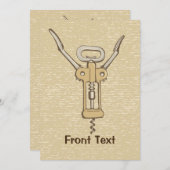 コルクねじ 招待状 (正面/裏面)