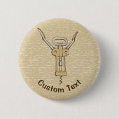 コルクねじ 缶バッジ (正面)