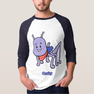 コルクのような基本的な3/4の袖のRaglan Tシャツ