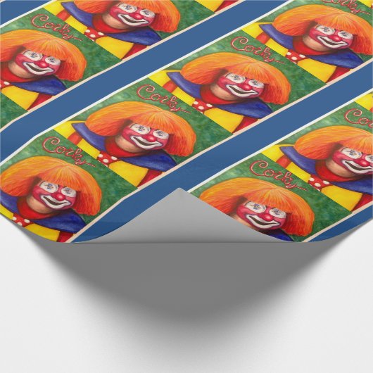 コルクのようPsperを包んでいるピエロ ラッピングペーパー (角)