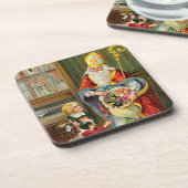 コルクのコースターのヴィンテージの父のクリスマスセット コースター (左側)