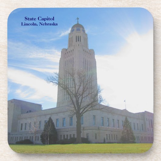 コルクのコースター#10 06010が付いている国会議事堂のプラスチック前部 コースター (正面)