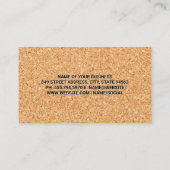 コルクのテクスチャの背景 名刺 (裏面)