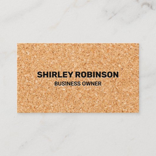 コルクのテクスチャの背景 名刺 (正面)