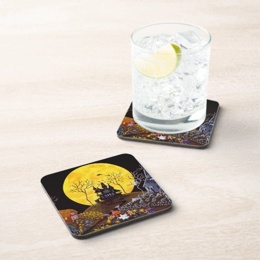 コルクのハロウィンセットはコースター、幽霊を支持しました コースター (右側)