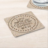コルクの円形のコースター スクエアペーパーコースター (アングル)