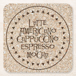 コルクの円形のコースター スクエアペーパーコースター