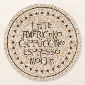 コルクの円形のコースター ラウンドペーパーコースター (正面)