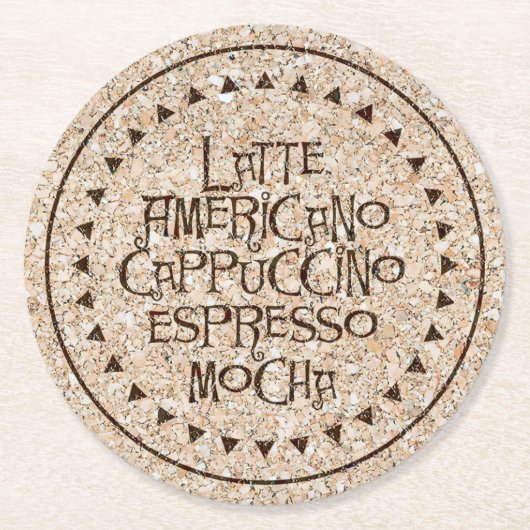 コルクの円形のコースター ラウンドペーパーコースター (正面)