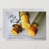 コルクの招待状をぽんと鳴らして下さい 招待状 (正面/裏面)