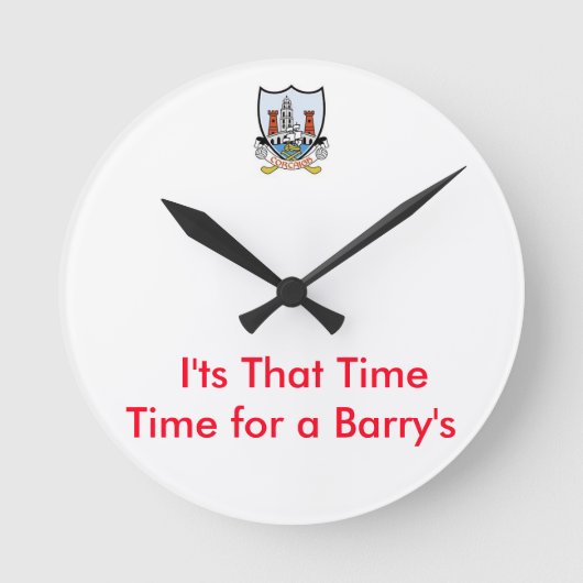 コルクの時間通りに戸棚に上がっていた ラウンド壁時計 (正面)