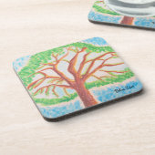 コルクの木のコースター コースター (左側)