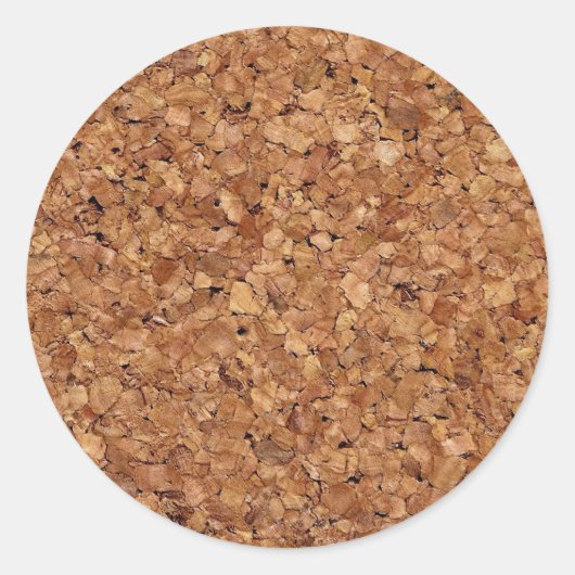 コルクの背景画像 ラウンドシール (正面)