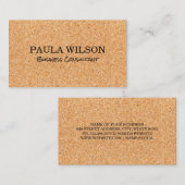 コルクの背景 名刺 (正面/裏面)