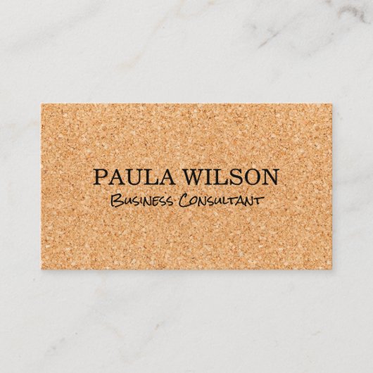コルクの背景 名刺 (正面)
