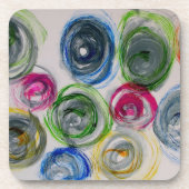 コルクの背部が付いている堅いプラスチックコースター コースター (正面)