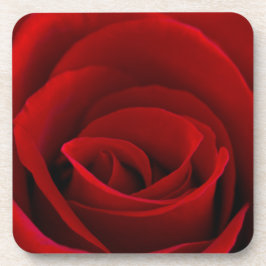 コルクの背部が付いている"赤い"堅いプラスチックコースター、6 コースター