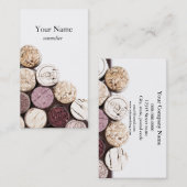 コルクの質のワイン造りのソムリエ 名刺 (正面/裏面)