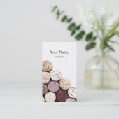 コルクの質のワイン造りのソムリエ 名刺 (スタンド正面)