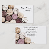 コルクの質のワイン造りのソムリエ 名刺 (正面/裏面)