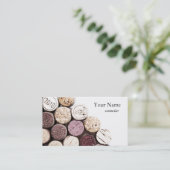 コルクの質のワイン造りのソムリエ 名刺 (スタンド正面)