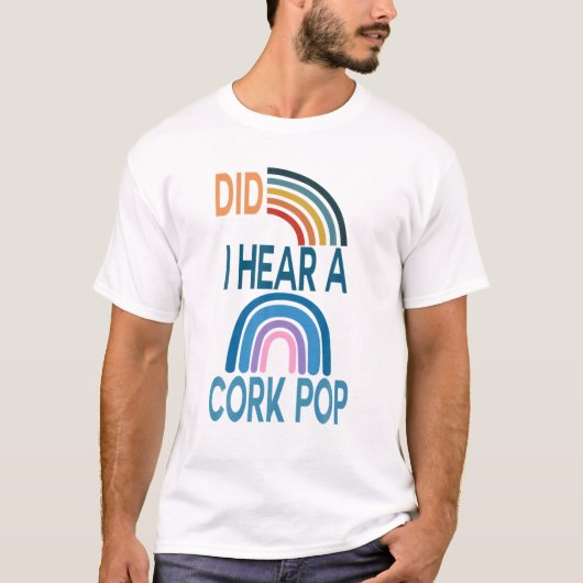 コルクの音が聞こえたポップ・アートの Tシャツ (正面)
