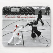 コルクのBudokaiのkendoのマウスマットの道場 マウスパッド (正面)